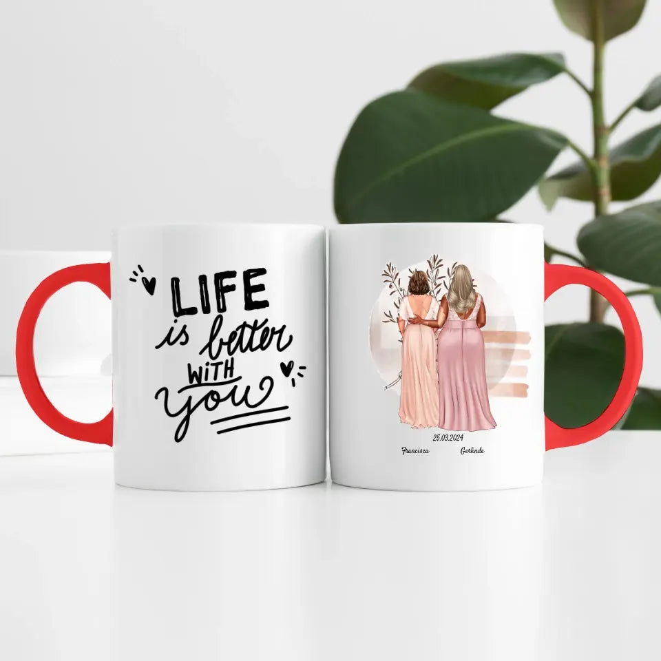 Brautpaar LGTBQ+ (2 Personen) | Personalisierte Tasse