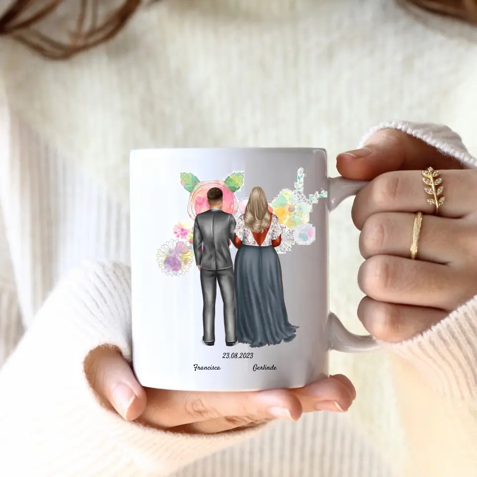Brautpaar (2 Personen) | Personalisierte Tasse