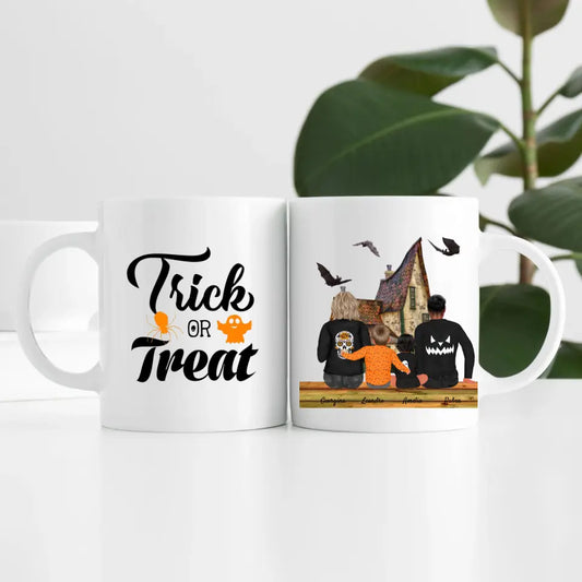 Halloween Familie (4 Personen) | Personalisierte Tasse