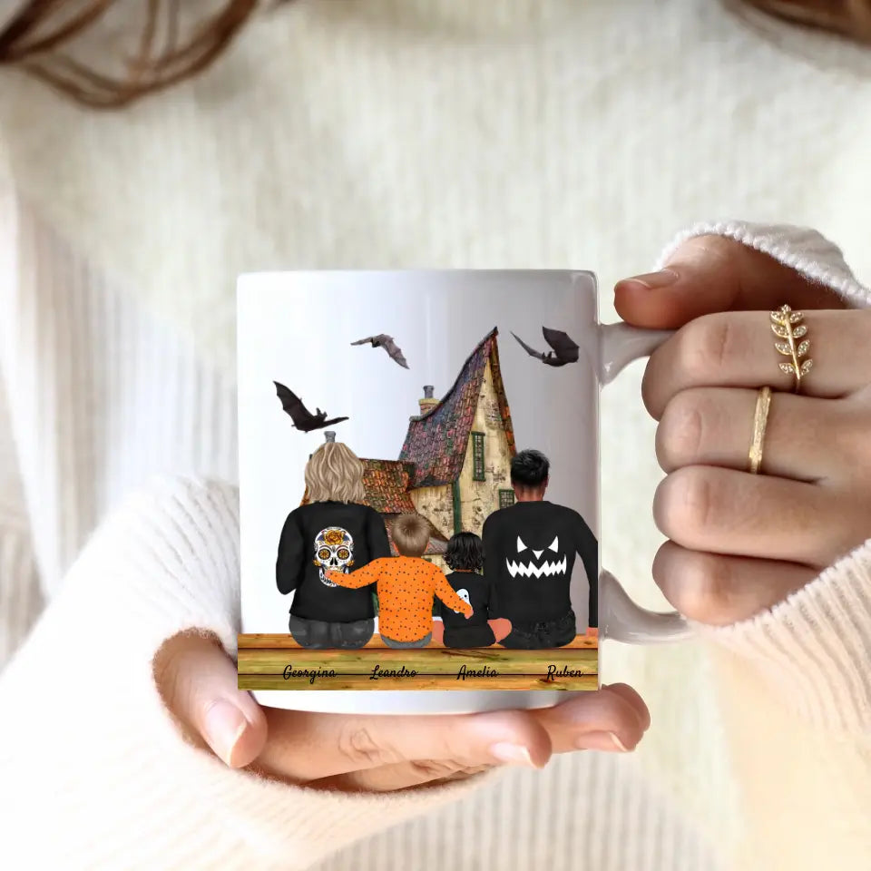 Halloween Familie (4 Personen) | Personalisierte Tasse