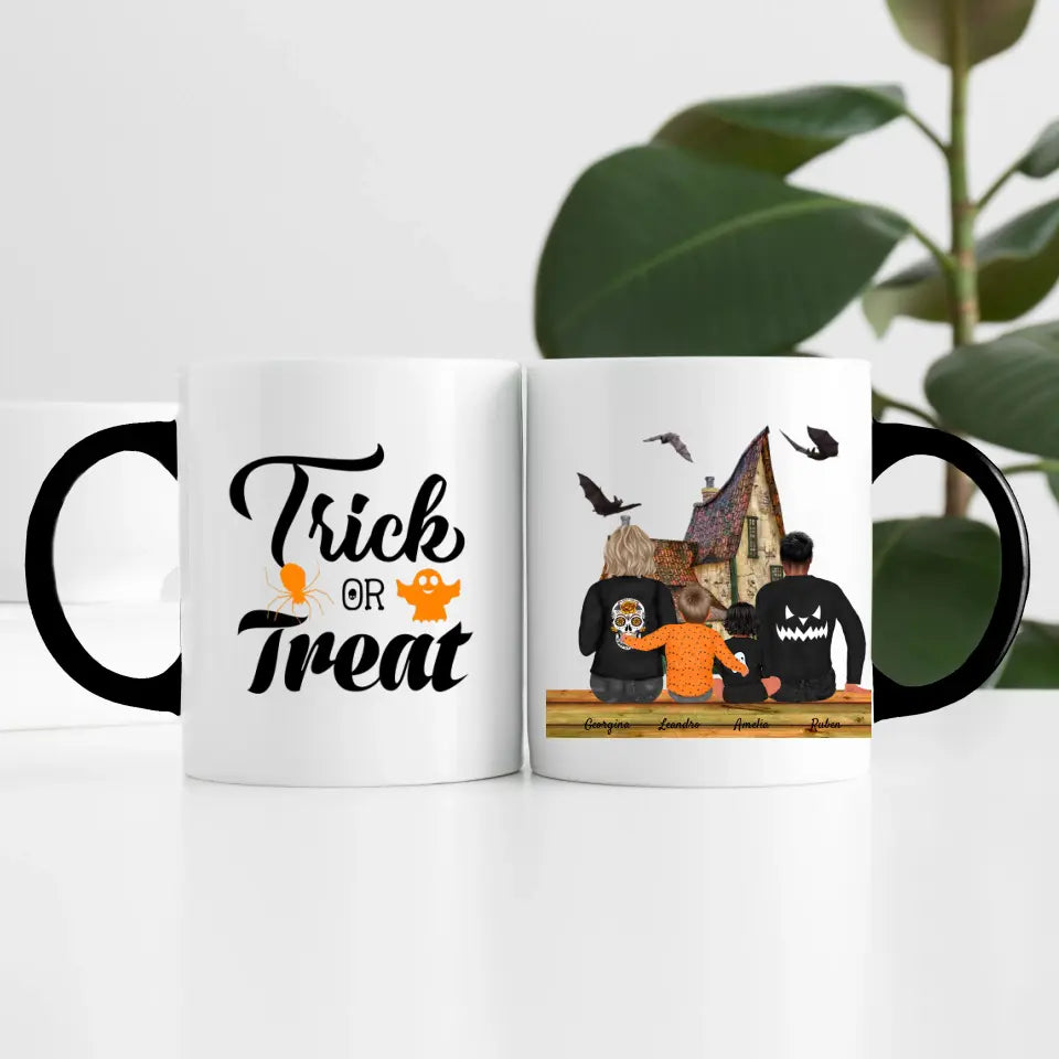 Halloween Familie (4 Personen) | Personalisierte Tasse