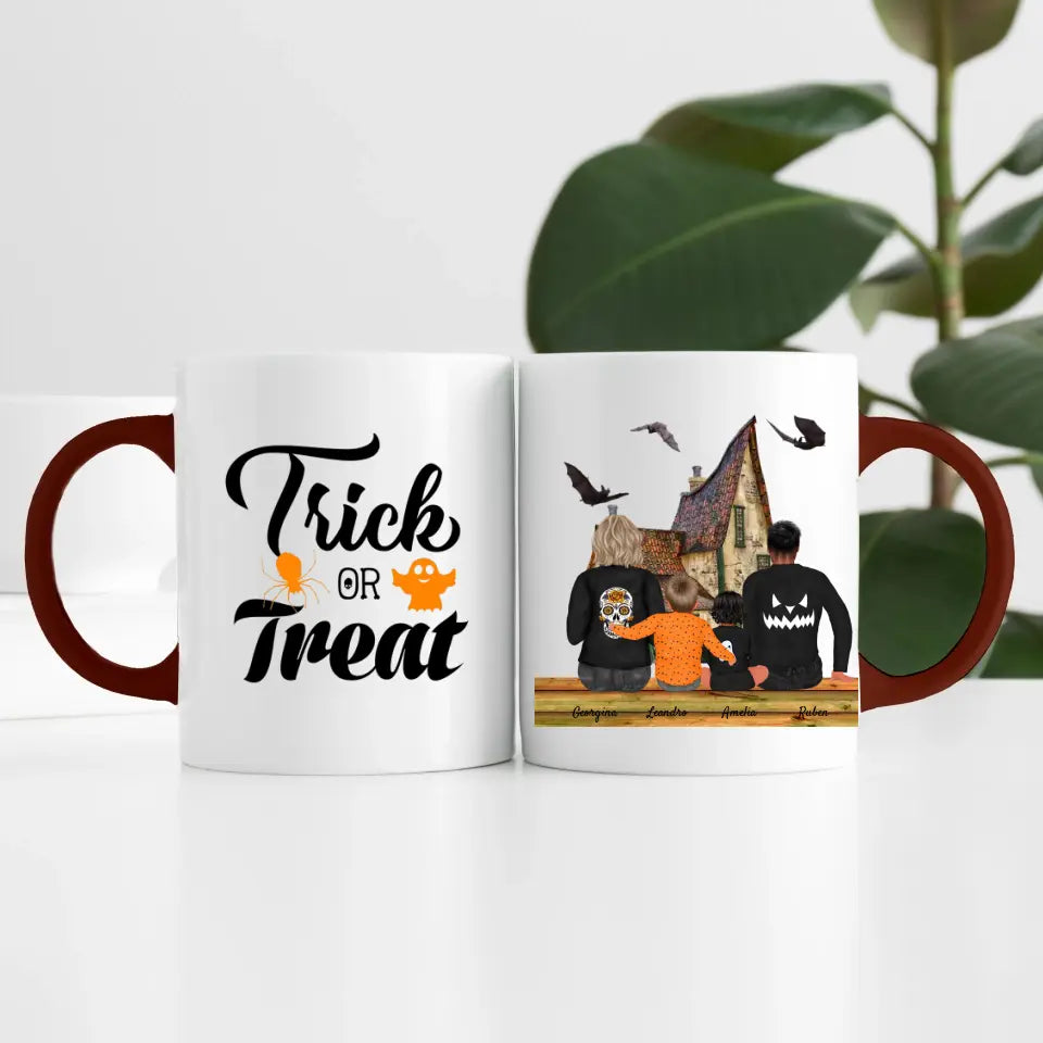 Halloween Familie (4 Personen) | Personalisierte Tasse