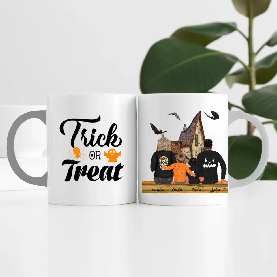 Halloween Familie (4 Personen) | Personalisierte Tasse