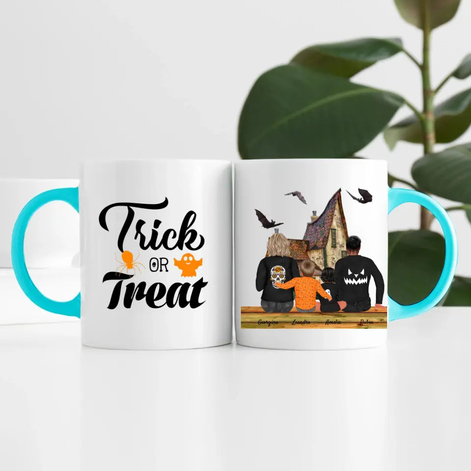 Halloween Familie (4 Personen) | Personalisierte Tasse