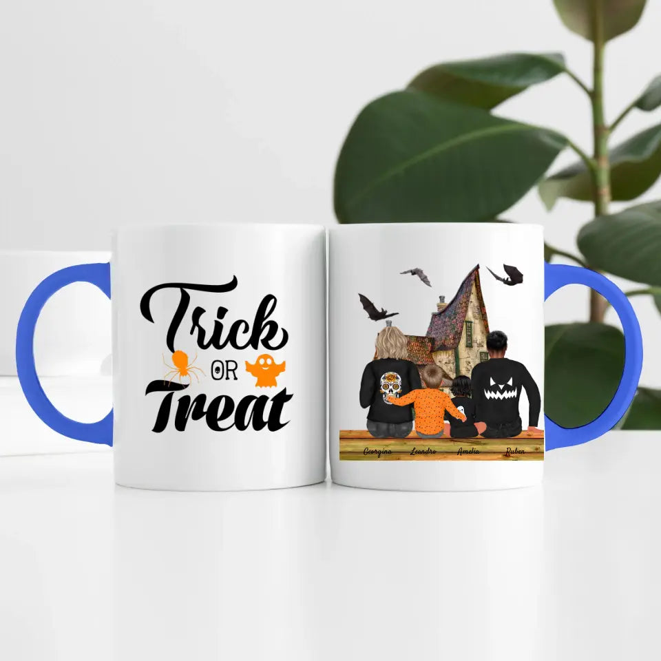 Halloween Familie (4 Personen) | Personalisierte Tasse
