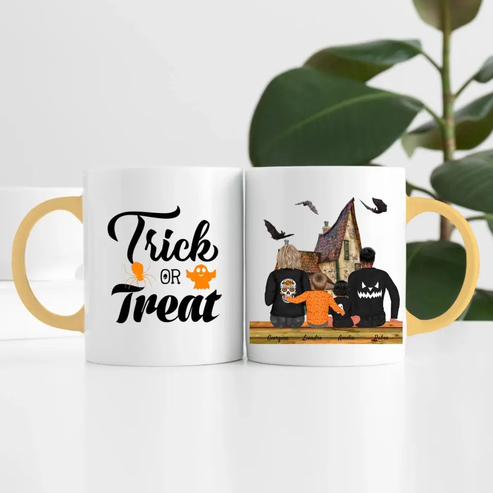 Halloween Familie (4 Personen) | Personalisierte Tasse