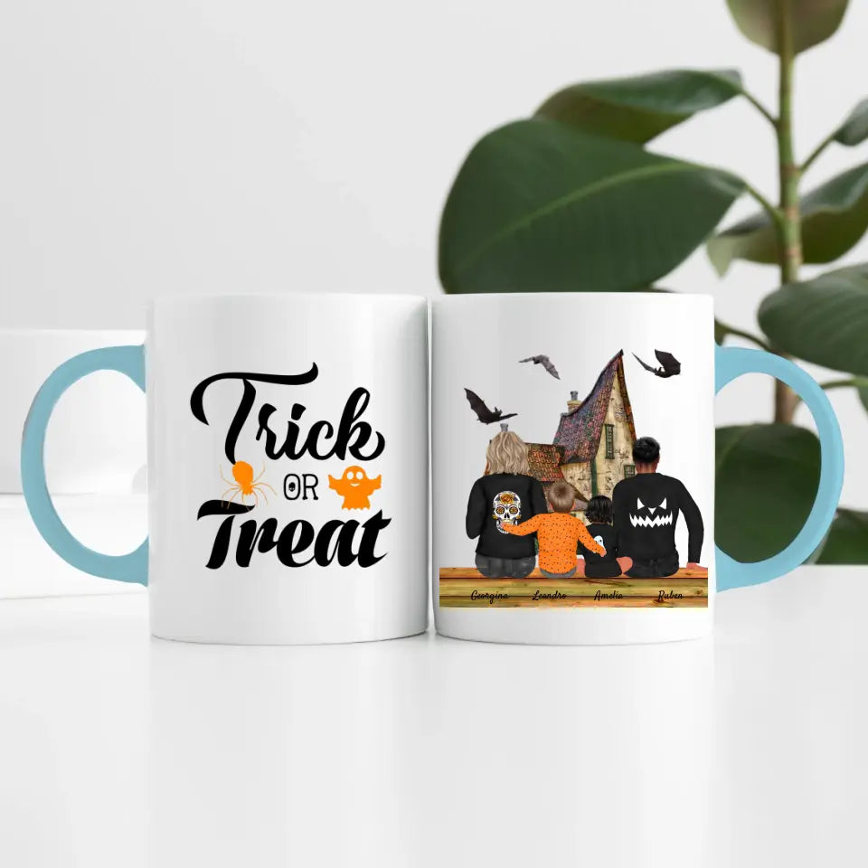 Halloween Familie (4 Personen) | Personalisierte Tasse