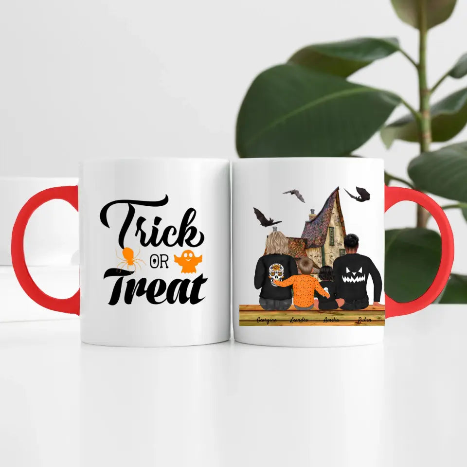 Halloween Familie (4 Personen) | Personalisierte Tasse