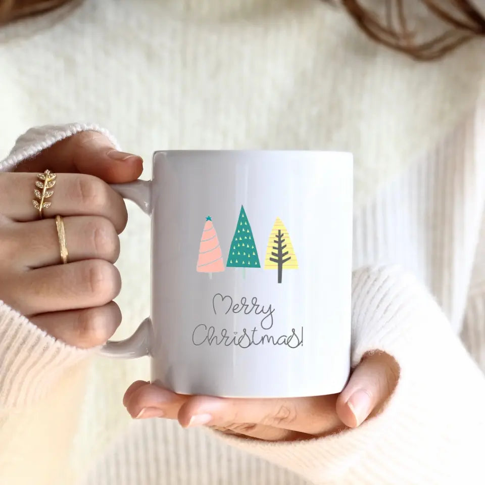 Weihnachten Familie (3 Personen) Personalisierte Tasse