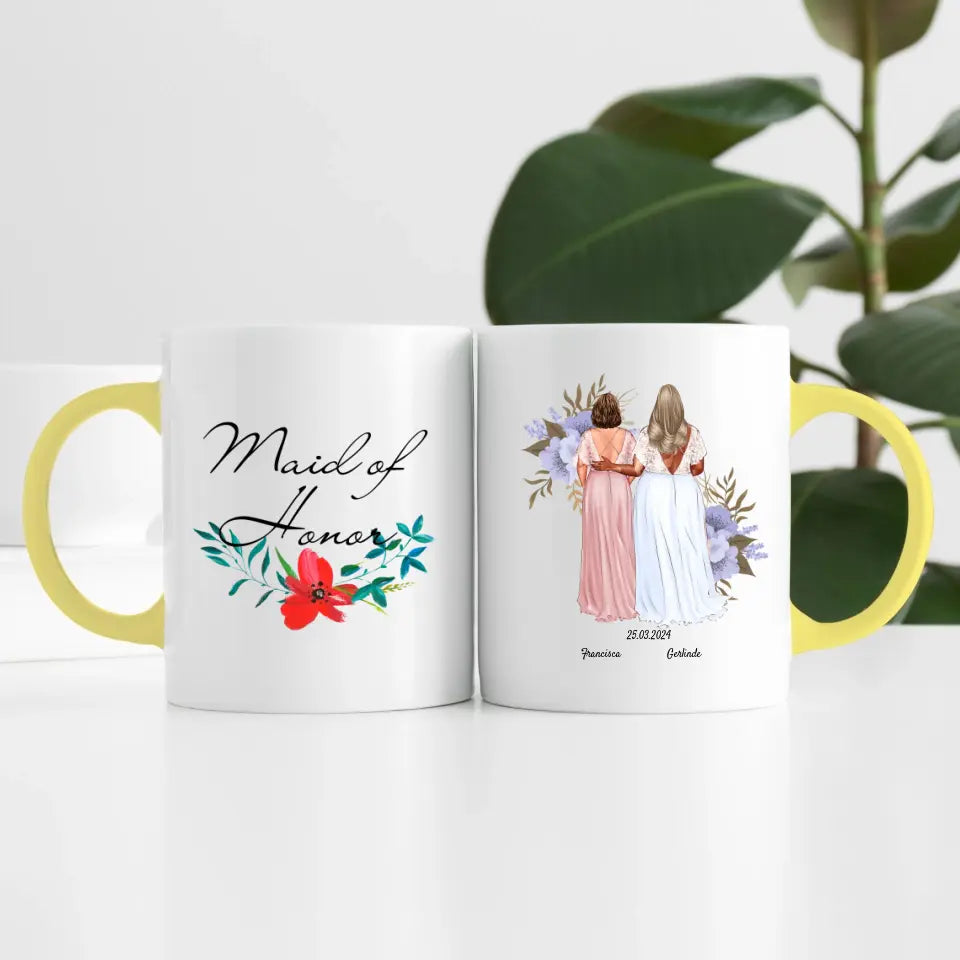 Beste Trauzeugin (2 Personen) | Personalisierte Tasse