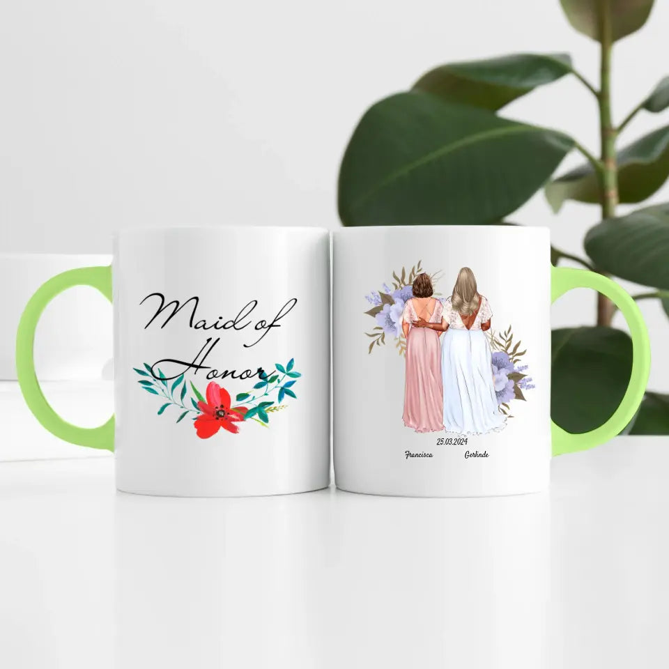 Beste Trauzeugin (2 Personen) | Personalisierte Tasse
