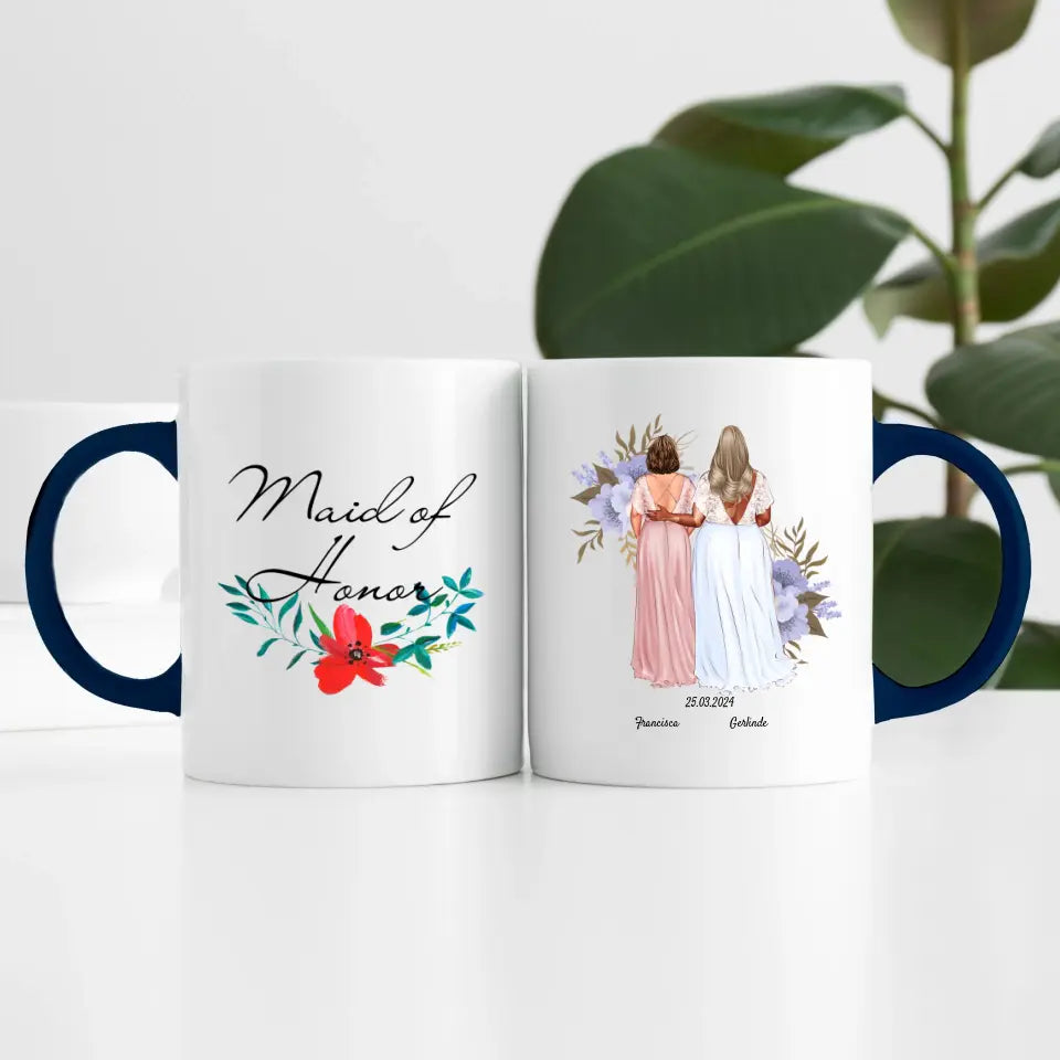 Beste Trauzeugin (2 Personen) | Personalisierte Tasse