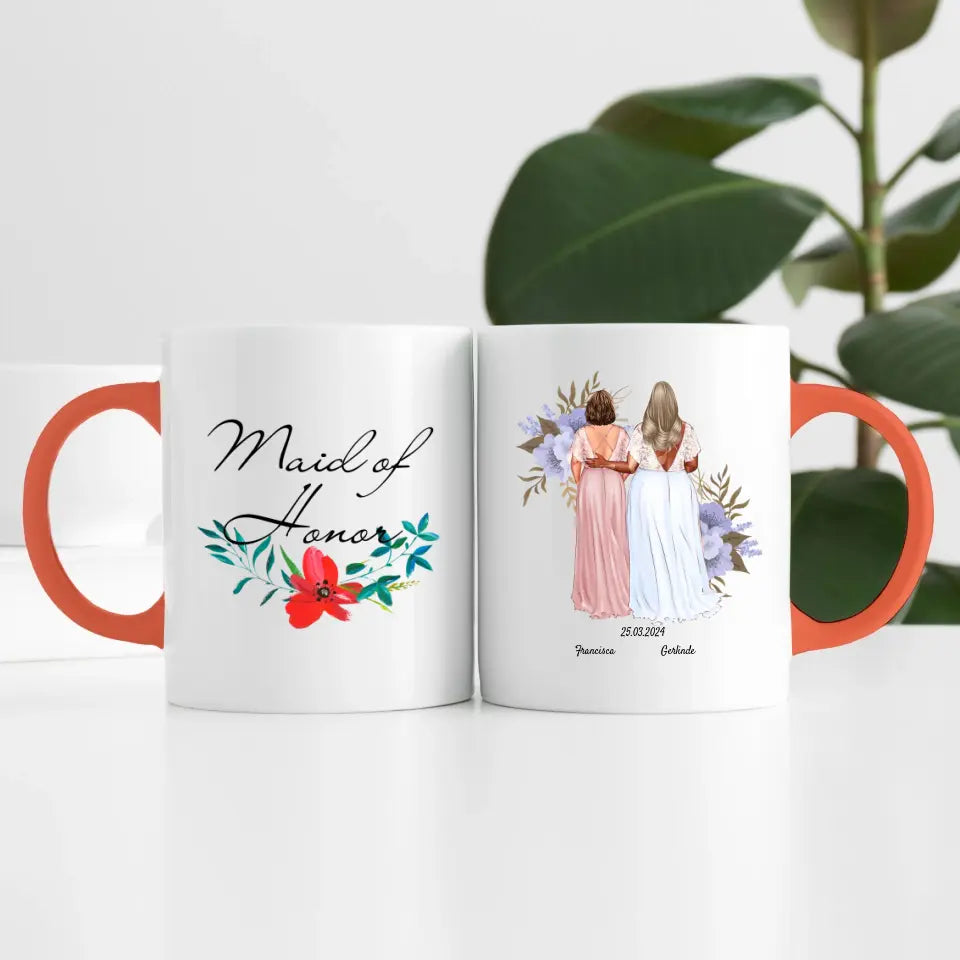 Beste Trauzeugin (2 Personen) | Personalisierte Tasse