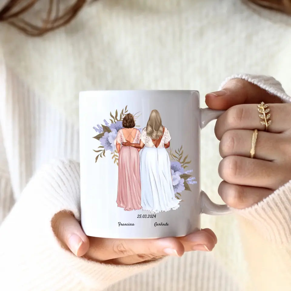 Beste Trauzeugin (2 Personen) | Personalisierte Tasse