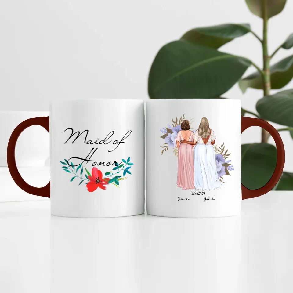 Beste Trauzeugin (2 Personen) | Personalisierte Tasse