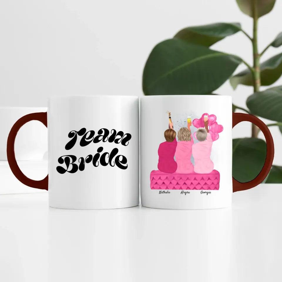 Junggesellinnen Abschied (3 Personen) | Personalisierte Tasse