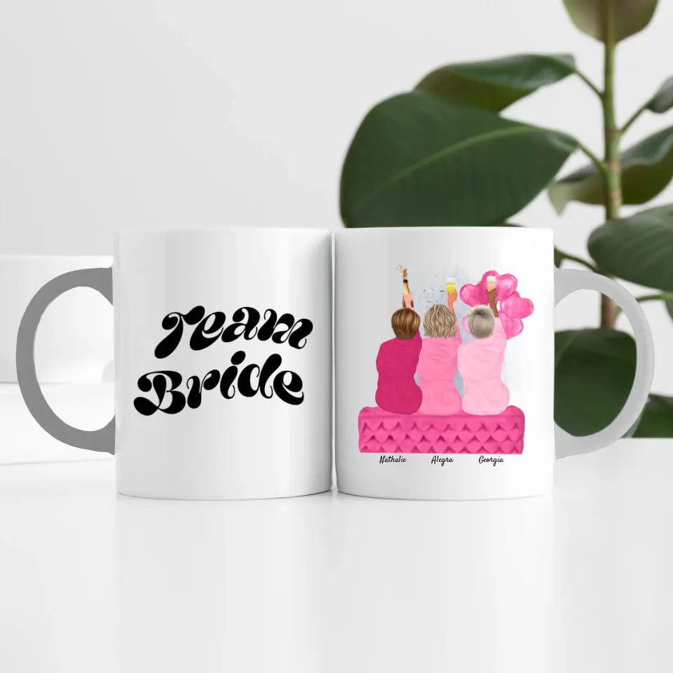 Junggesellinnen Abschied (3 Personen) | Personalisierte Tasse