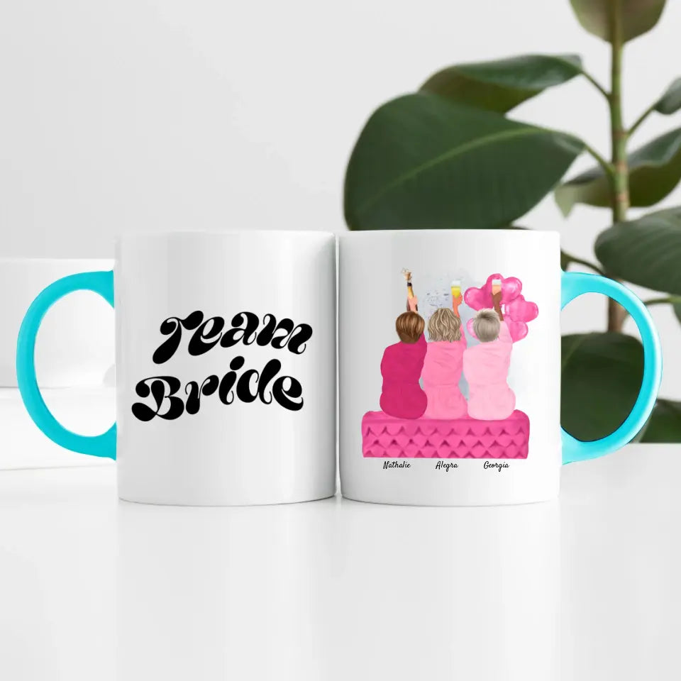 Junggesellinnen Abschied (3 Personen) | Personalisierte Tasse