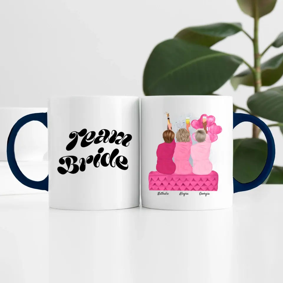 Junggesellinnen Abschied (3 Personen) | Personalisierte Tasse