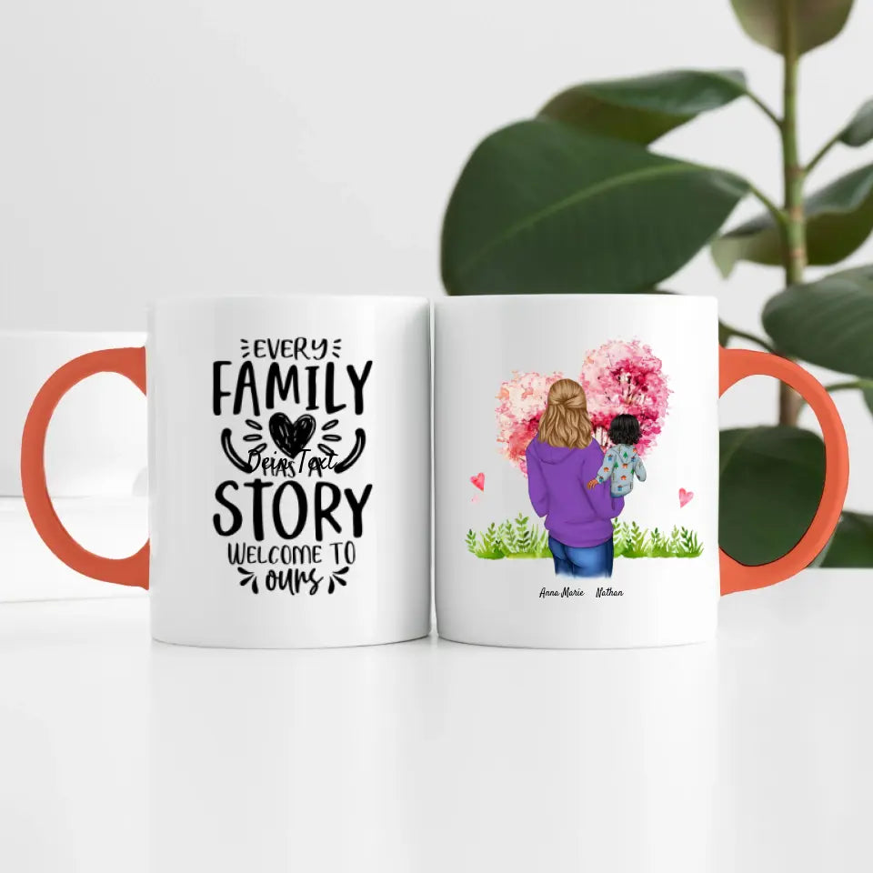 Single Mama (2 Personen) | Personalisierte Tasse