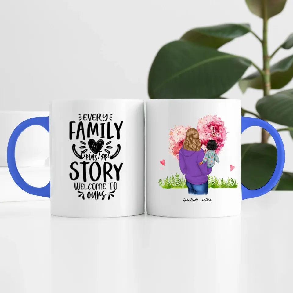 Single Mama (2 Personen) | Personalisierte Tasse