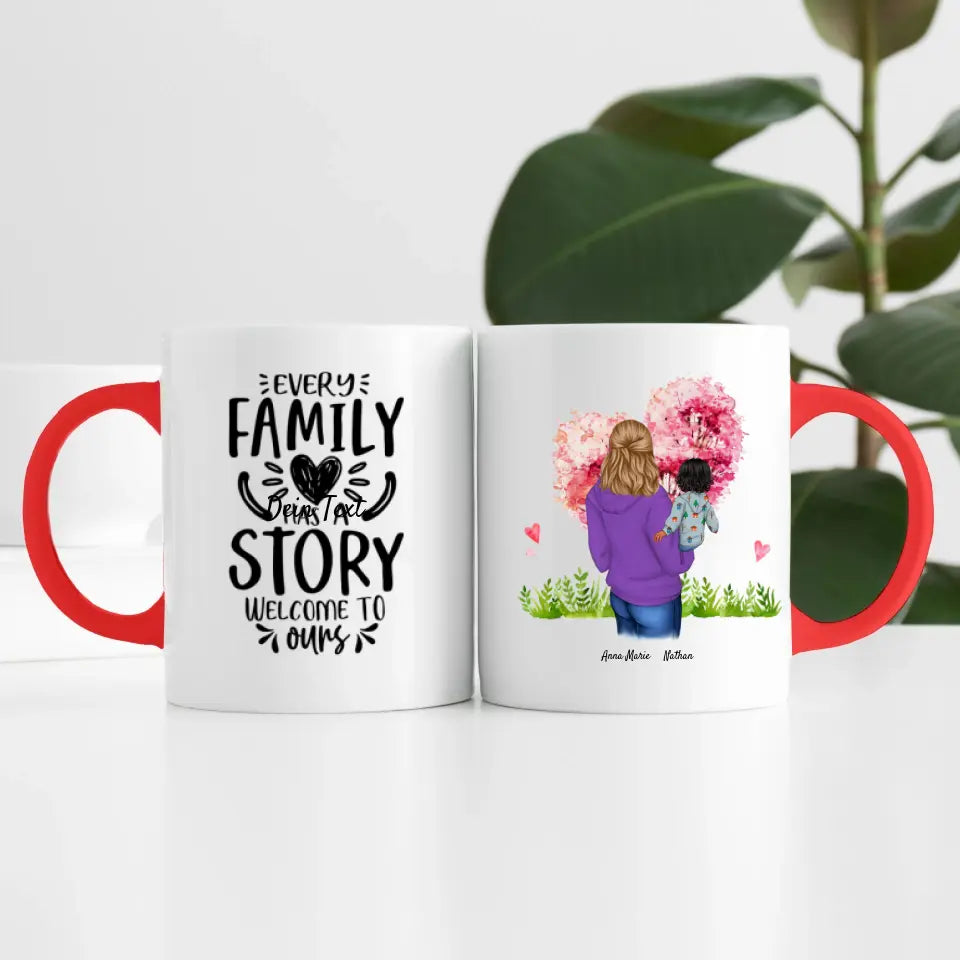 Single Mama (2 Personen) | Personalisierte Tasse