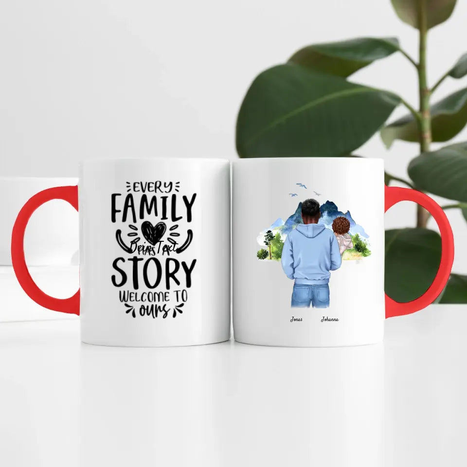 Single Vater (2 Personen) | Personalisierte Tasse