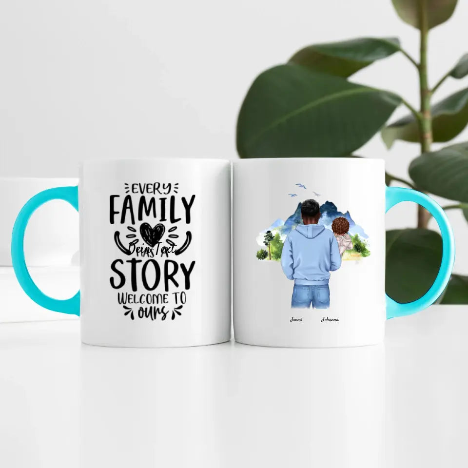 Single Vater (2 Personen) | Personalisierte Tasse
