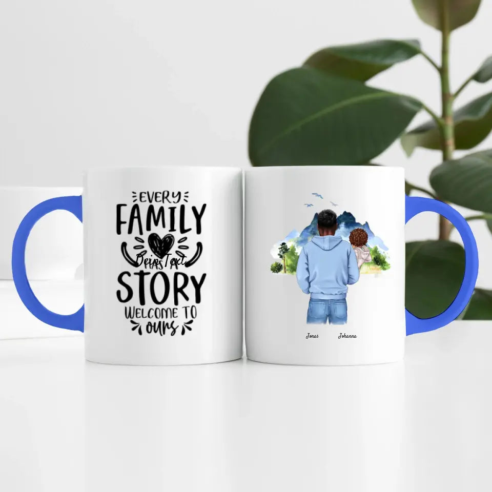 Single Vater (2 Personen) | Personalisierte Tasse