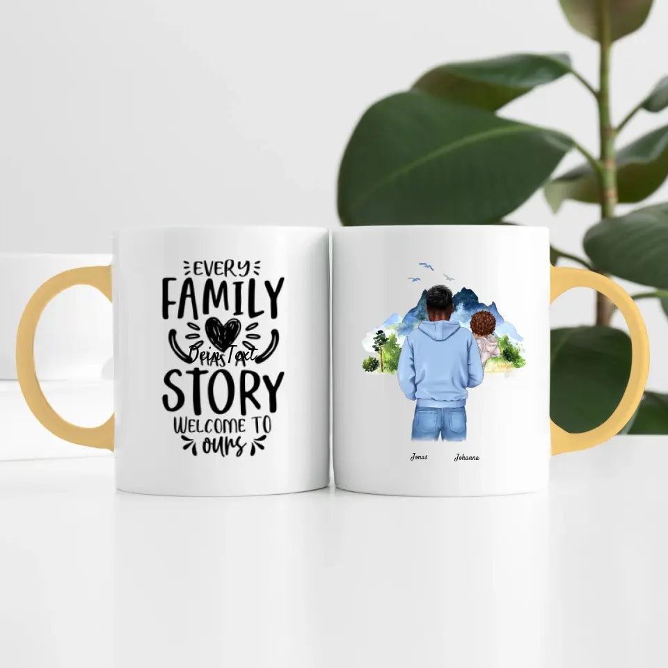Single Vater (2 Personen) | Personalisierte Tasse