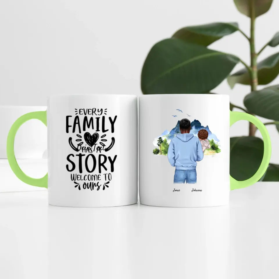 Single Vater (2 Personen) | Personalisierte Tasse