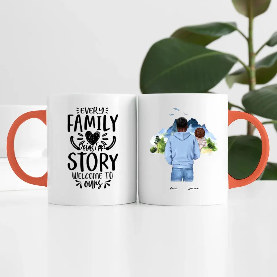 Single Vater (2 Personen) | Personalisierte Tasse