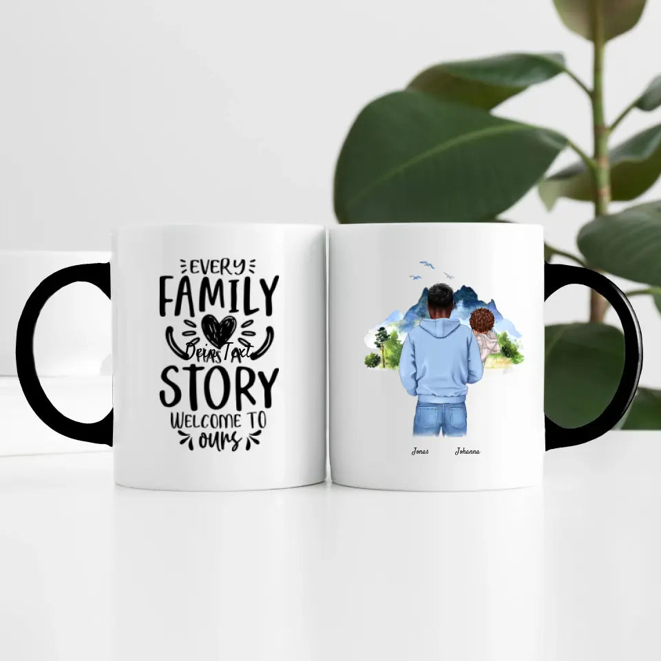 Single Vater (2 Personen) | Personalisierte Tasse