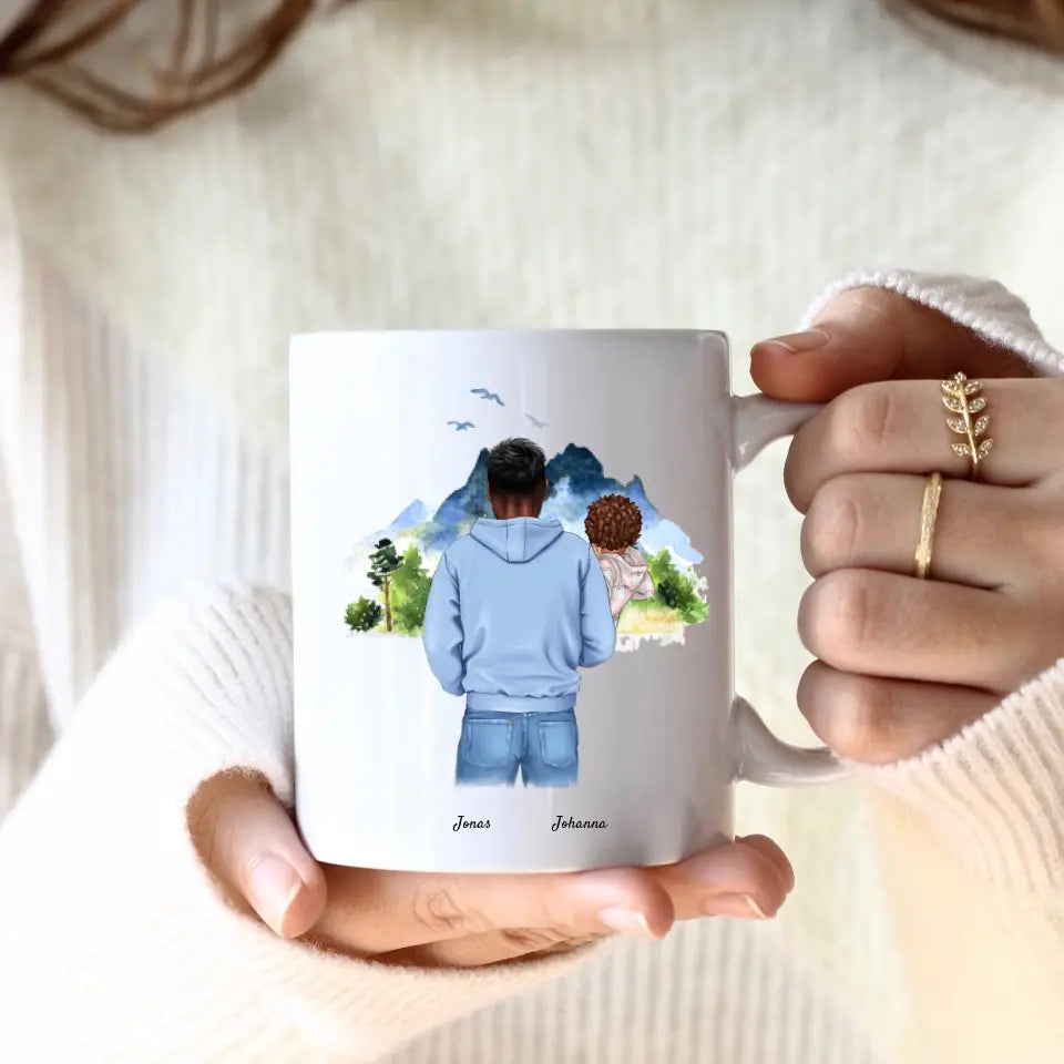 Single Vater (2 Personen) | Personalisierte Tasse