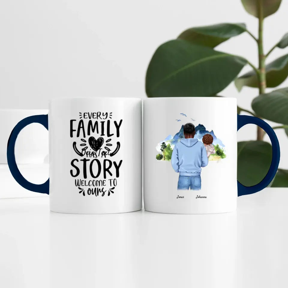 Single Vater (2 Personen) | Personalisierte Tasse