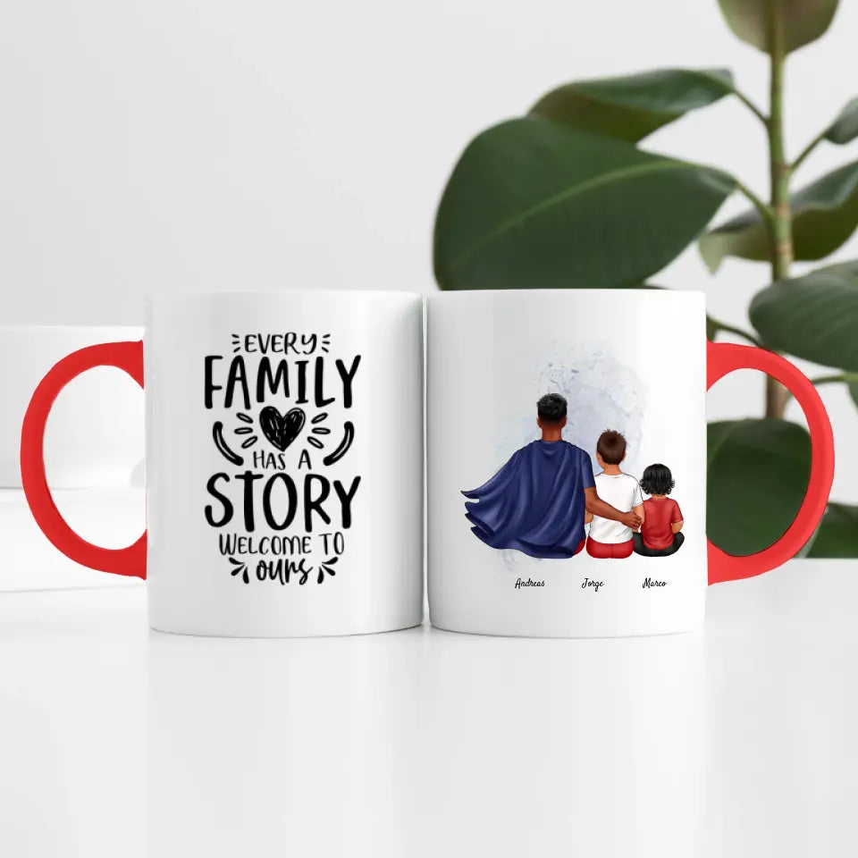 Super Papa (3 Personen) | Personalisierte Tasse