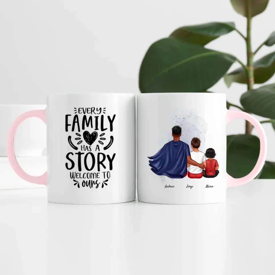 Super Papa (3 Personen) | Personalisierte Tasse