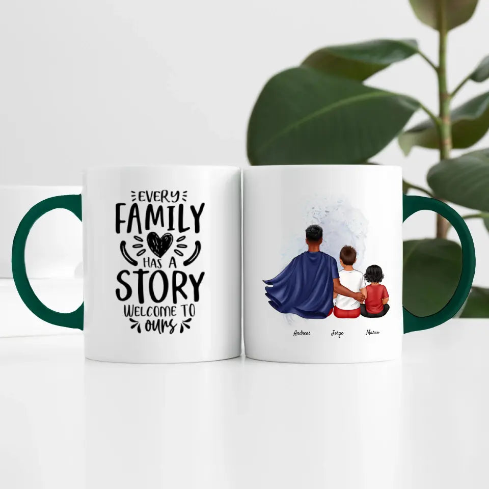 Super Papa (3 Personen) | Personalisierte Tasse
