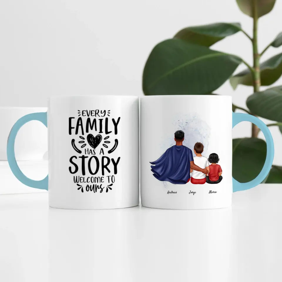 Super Papa (3 Personen) | Personalisierte Tasse