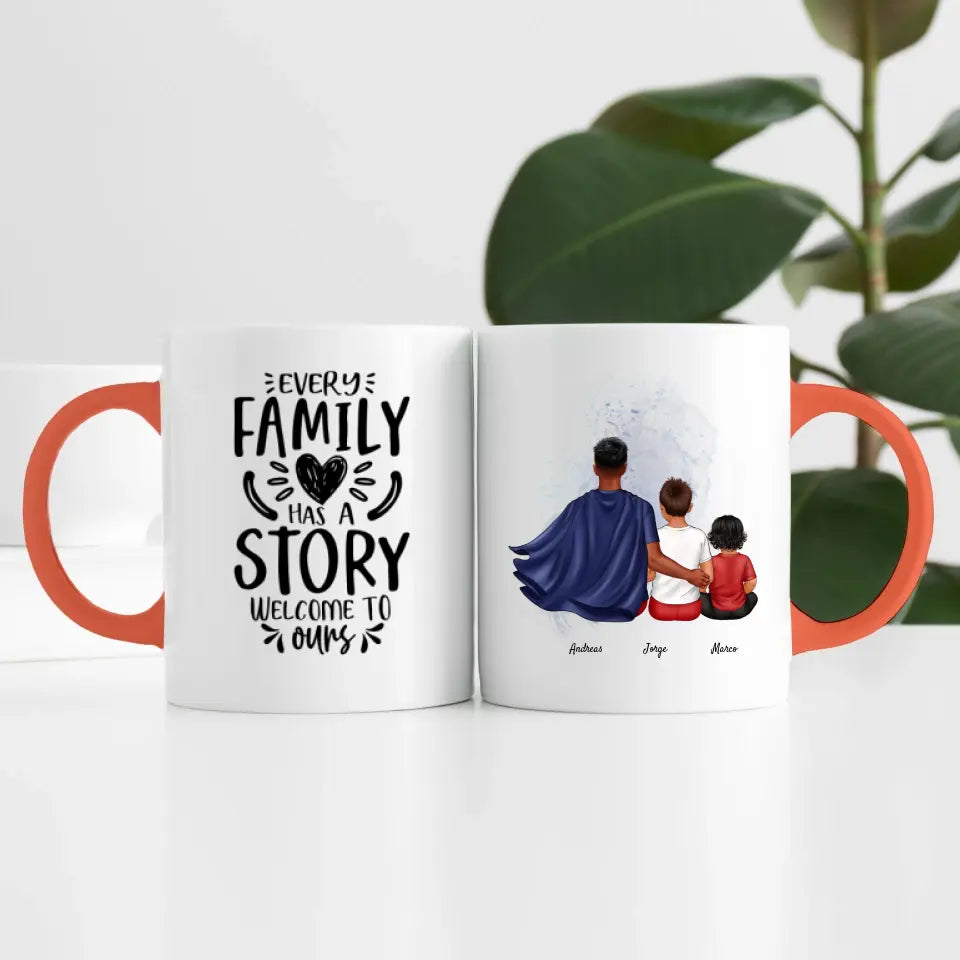 Super Papa (3 Personen) | Personalisierte Tasse
