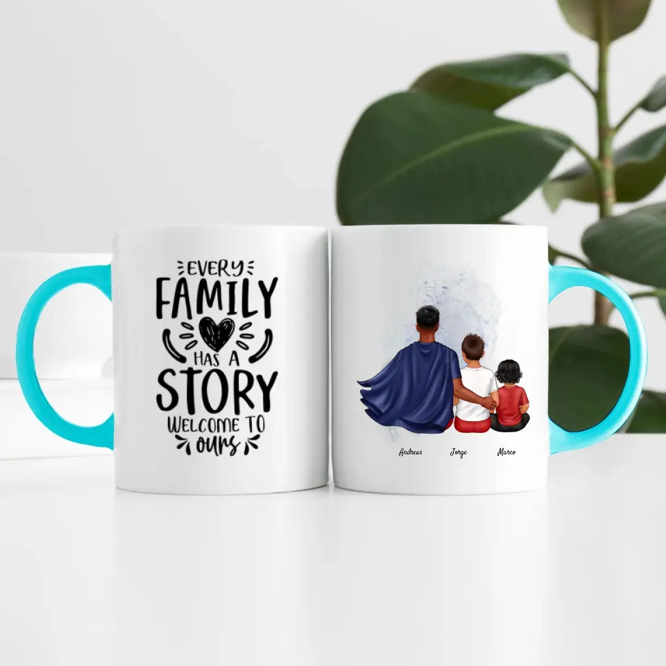 Super Papa (3 Personen) | Personalisierte Tasse