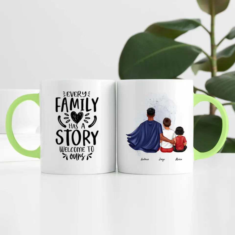 Super Papa (3 Personen) | Personalisierte Tasse