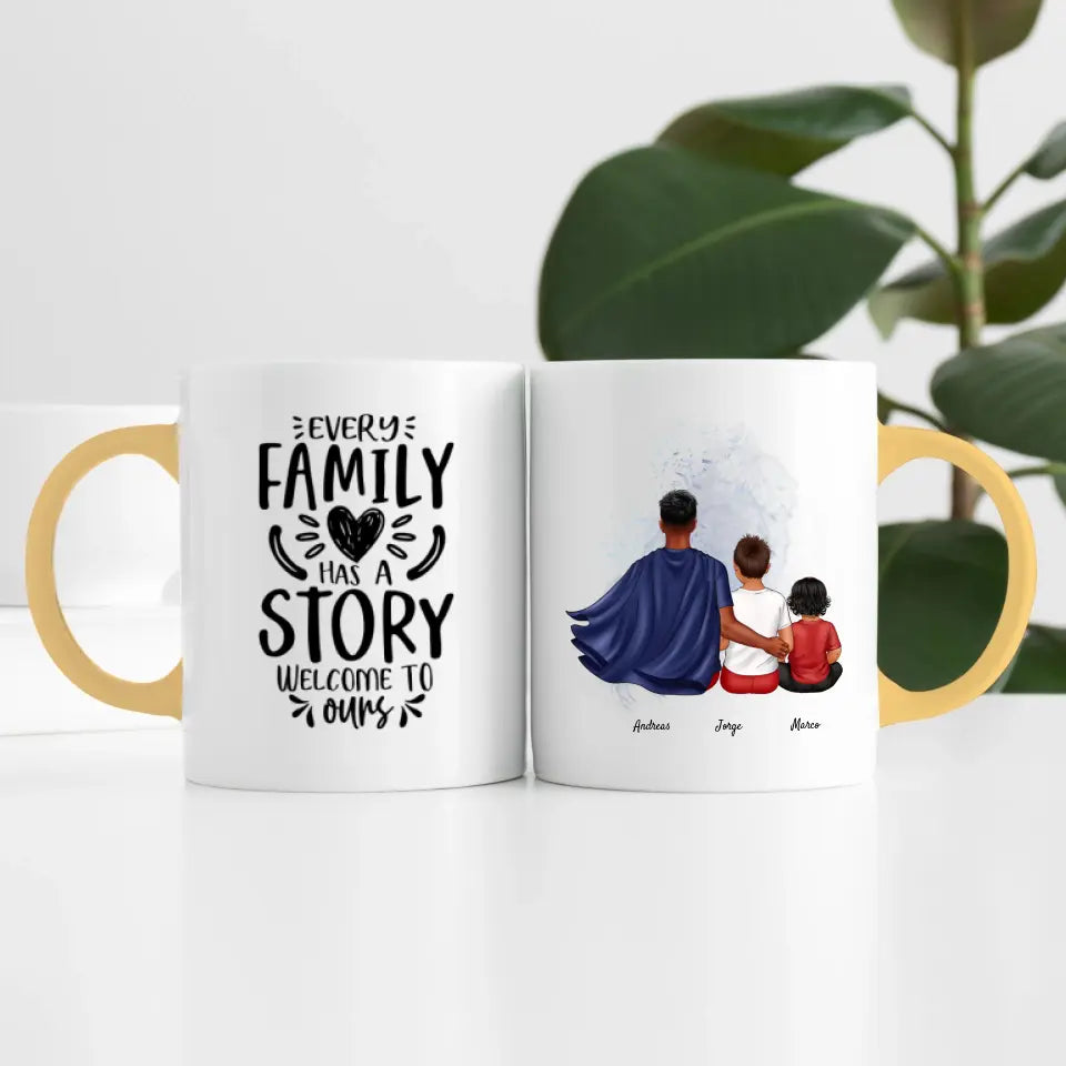 Super Papa (3 Personen) | Personalisierte Tasse