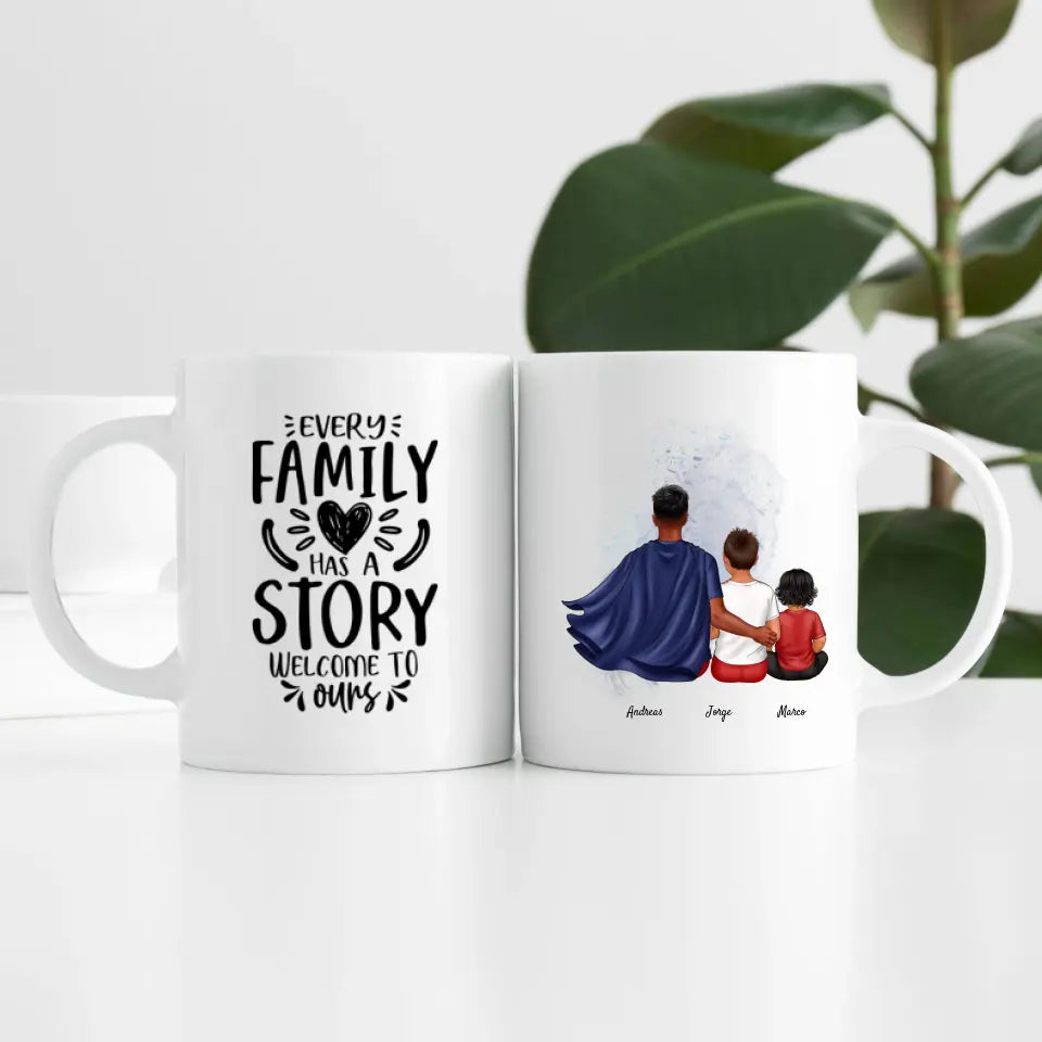 Super Papa (3 Personen) | Personalisierte Tasse