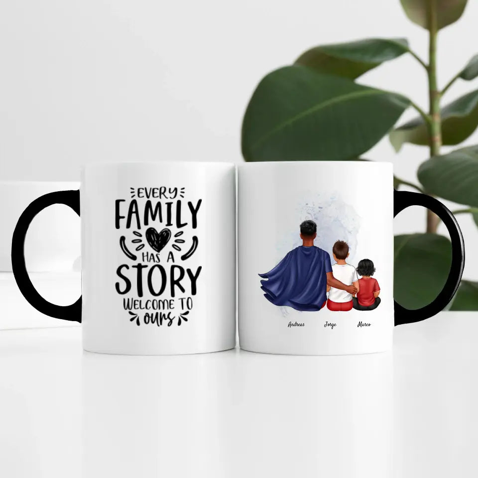 Super Papa (3 Personen) | Personalisierte Tasse