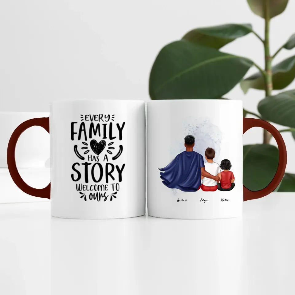 Super Papa (3 Personen) | Personalisierte Tasse