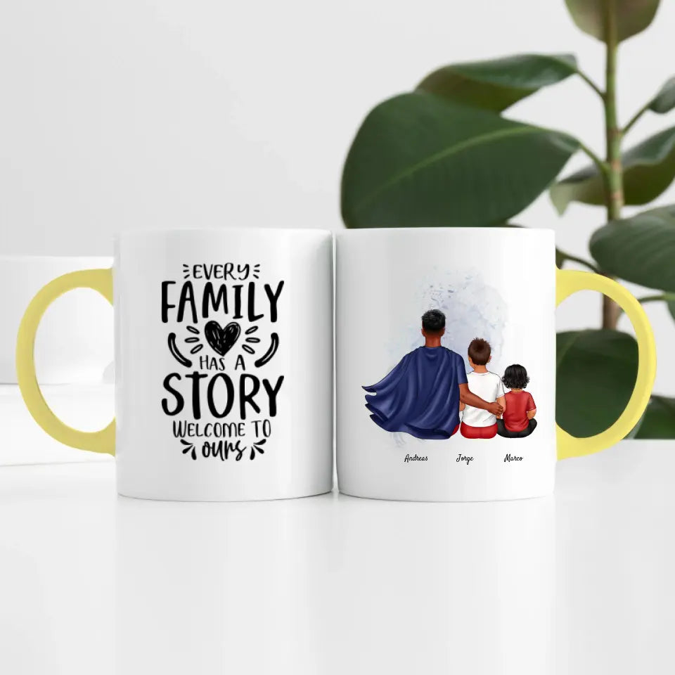 Super Papa (3 Personen) | Personalisierte Tasse