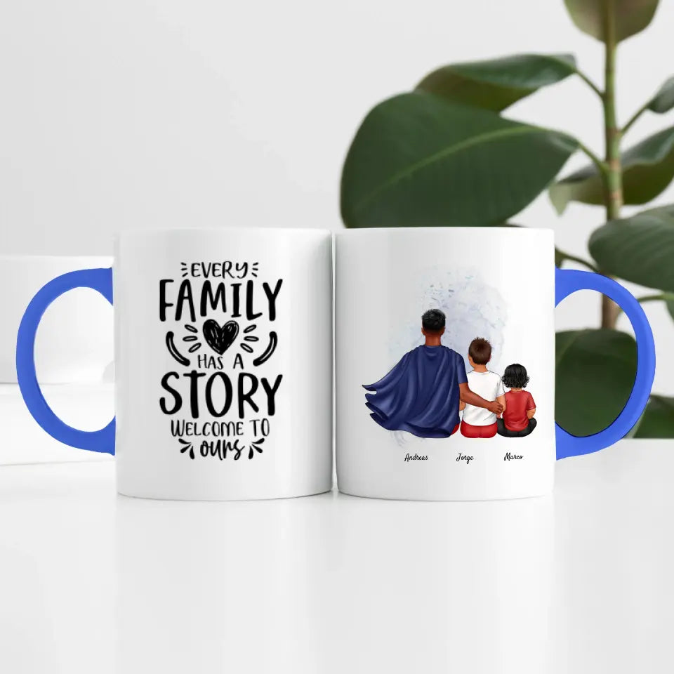 Super Papa (3 Personen) | Personalisierte Tasse