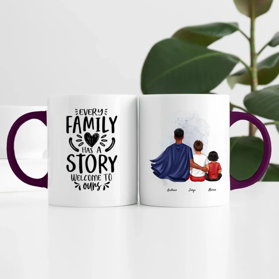 Super Papa (3 Personen) | Personalisierte Tasse