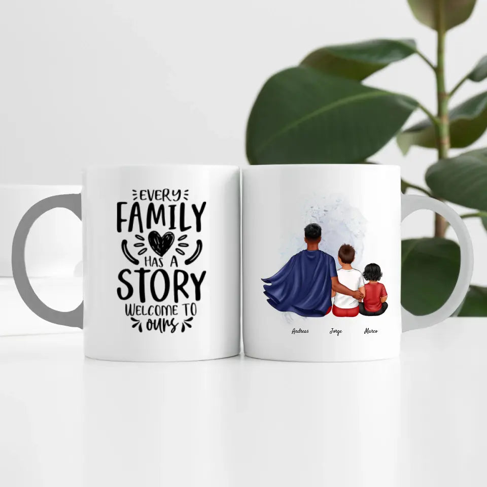 Super Papa (3 Personen) | Personalisierte Tasse